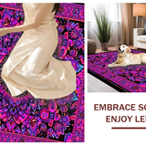 Ultra Soft Area Rug, Non Slip, Stain Resistant, Washable Area Rugs for Living Room, Bedroom, Mesmerizing Multicolor Ethereal Design(Pink)