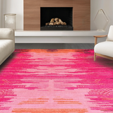 Ultra Soft Area Rug, Non Slip, Stain Resistant, Washable Area Rugs for Living Room, Bedroom, Luxurious Pink Wildlife Accents(Pink)