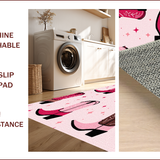Ultra Soft Area Rug, Non Slip, Stain Resistant, Washable Area Rugs for Living Room, Bedroom, Cowboy Boots Play Mat(Pink)