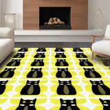 Ultra Soft Area Rug, Non Slip, Stain Resistant, Washable Area Rugs for Living Room, Bedroom, Sophisticated Artistic Animal Pattern(Black)