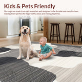 Ultra Soft Area Rug, Non Slip, Stain Resistant, Washable Area Rugs for Living Room, Bedroom, Abstract Modern Washable(Gray)