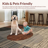 Ultra Soft Area Rug, Non Slip, Stain Resistant, Washable Area Rugs for Living Room, Bedroom, Rustic Cow Print Living Room Rug(Brown)