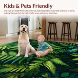 Ultra Soft Area Rug, Non Slip, Stain Resistant, Washable Area Rugs for Living Room, Bedroom, Dark Green Bedroom Cozy Minimalist Fluffy Rug(Green)