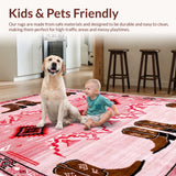 Ultra Soft Area Rug, Non Slip, Stain Resistant, Washable Area Rugs for Living Room, Bedroom, Soft Absorbent Pink Bedroom Accent Mat(Pink)