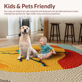 Ultra Soft Area Rug, Non Slip, Stain Resistant, Washable Area Rugs for Living Room, Bedroom, Nature-Inspired Artistic Kids Nursery Non-Shedding Carpet(Green)