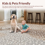 Ultra Soft Area Rug, Non Slip, Stain Resistant, Washable Area Rugs for Living Room, Bedroom, Antelope Print Neutral(Beige) - ODIKA