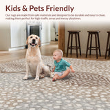 Ultra Soft Area Rug, Non Slip, Stain Resistant, Washable Area Rugs for Living Room, Bedroom, Animal Pattern Neutral Bedroom Medium Pile Rug(Beige)
