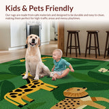 Ultra Soft Area Rug, Non Slip, Stain Resistant, Washable Area Rugs for Living Room, Bedroom, Stylish Christmas Living Room Washable Area Rug(Green)