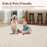 Ultra Soft Area Rug, Non Slip, Stain Resistant, Washable Area Rugs for Living Room, Bedroom, Contemporary Beige Boho Living Room Rug(Beige) - ODIKA