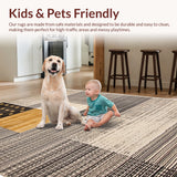 Ultra Soft Area Rug, Non Slip, Stain Resistant, Washable Area Rugs for Living Room, Bedroom, Rustic Cow Print Living Room Decor(Brown)