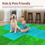 Ultra Soft Area Rug, Non Slip, Stain Resistant, Washable Area Rugs for Living Room, Bedroom, Boho Chic Non-Shedding Living Room Rug(Green)