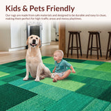Ultra Soft Area Rug, Non Slip, Stain Resistant, Washable Area Rugs for Living Room, Bedroom, 3D Race Car Playmat(Green)