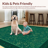 Ultra Soft Area Rug, Non Slip, Stain Resistant, Washable Area Rugs for Living Room, Bedroom, Celestial Zodiac Fantasy(Green)