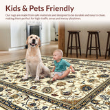 Ultra Soft Area Rug, Non Slip, Stain Resistant, Washable Area Rugs for Living Room, Bedroom, Beige Traditional Non-Slip Living Room Rug(Beige)