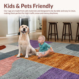 Ultra Soft Area Rug, Non Slip, Stain Resistant, Washable Area Rugs for Living Room, Bedroom, Modern Abstract Low Pile(Gray)