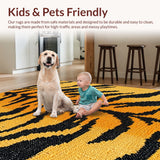 Ultra Soft Area Rug, Non Slip, Stain Resistant, Washable Area Rugs for Living Room, Bedroom, Chic Leopard Skin Plush Living Room(Orange)