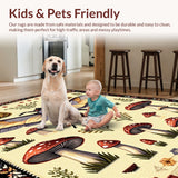 Ultra Soft Area Rug, Non Slip, Stain Resistant, Washable Area Rugs for Living Room, Bedroom, Fantasy Boho Dining Room Stain-Resistant Rug(Brown)