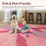 Ultra Soft Area Rug, Non Slip, Stain Resistant, Washable Area Rugs for Living Room, Bedroom, coquette bow bath(Pink)