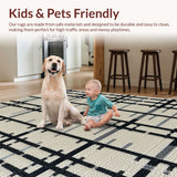 Ultra Soft Area Rug, Non Slip, Stain Resistant, Washable Area Rugs for Living Room, Bedroom, Zebra Wildlife Collection Runner(Beige)