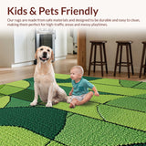 Ultra Soft Area Rug, Non Slip, Stain Resistant, Washable Area Rugs for Living Room, Bedroom, Vintage Boho Sage(Green)