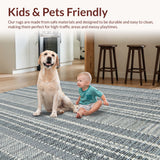 Ultra Soft Area Rug, Non Slip, Stain Resistant, Washable Area Rugs for Living Room, Bedroom, Abstract Serenity Meditation Oasis(Gray)