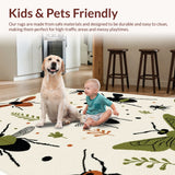 Ultra Soft Area Rug, Non Slip, Stain Resistant, Washable Area Rugs for Living Room, Bedroom, Nature-Inspired Stain-Resistant Bedroom Carpet(Ivory)
