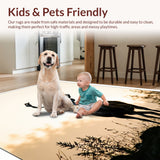 Ultra Soft Area Rug, Non Slip, Stain Resistant, Washable Area Rugs for Living Room, Bedroom, Faux Deer Fur Shaggy(Beige)