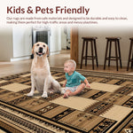 Ultra Soft Area Rug, Non Slip, Stain Resistant, Washable Area Rugs for Living Room, Bedroom, Rustic Cowhide Living Room Accent(Beige) - ODIKA