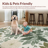 Ultra Soft Area Rug, Non Slip, Stain Resistant, Washable Area Rugs for Living Room, Bedroom, Abstract Low Pile(Gray)