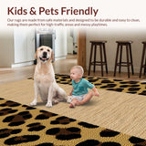 Ultra Soft Area Rug, Non Slip, Stain Resistant, Washable Area Rugs for Living Room, Bedroom, Handmade Tufted Wool Antelope(Beige)