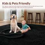 Ultra Soft Area Rug, Non Slip, Stain Resistant, Washable Area Rugs for Living Room, Bedroom, Gothic Snake Print(Black)
