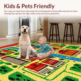 Ultra Soft Area Rug, Non Slip, Stain Resistant, Washable Area Rugs for Living Room, Bedroom, Kids Traffic Play Mat(Red)