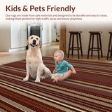 Ultra Soft Area Rug, Non Slip, Stain Resistant, Washable Area Rugs for Living Room, Bedroom, Rustic Fishing Lodge(Brown)