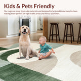 Ultra Soft Area Rug, Non Slip, Stain Resistant, Washable Area Rugs for Living Room, Bedroom, Modern Abstract Non-Slip Dining Room(Gray)
