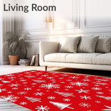 Joyful Yuletide Decorative Floor Covering(Red)