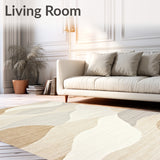 Chic Quick Dry Area for Bathroom Non Slip and Water Absorbent(Beige)