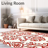 Baroque Scroll Trellis Composition(Red)