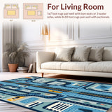 Ultra Soft Area Rug, Non Slip, Stain Resistant, Washable Area Rugs for Living Room, Bedroom, City Map Race Track(Blue)