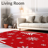 Elegant Frosty Pinewood Celebration Design(Red)