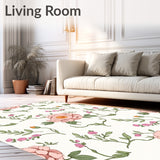 Botanical Medallion Featuring Delicate Floral Motifs(Pink)