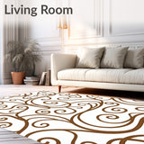 Wave Motifs with Flowing Interlocking Curves(Brown)