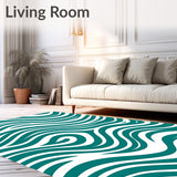 Ocean Wave Ripple with Flowing Water Current Design (Blue)