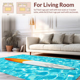 Chic Oceanic Geometric Arrangement(Blue)