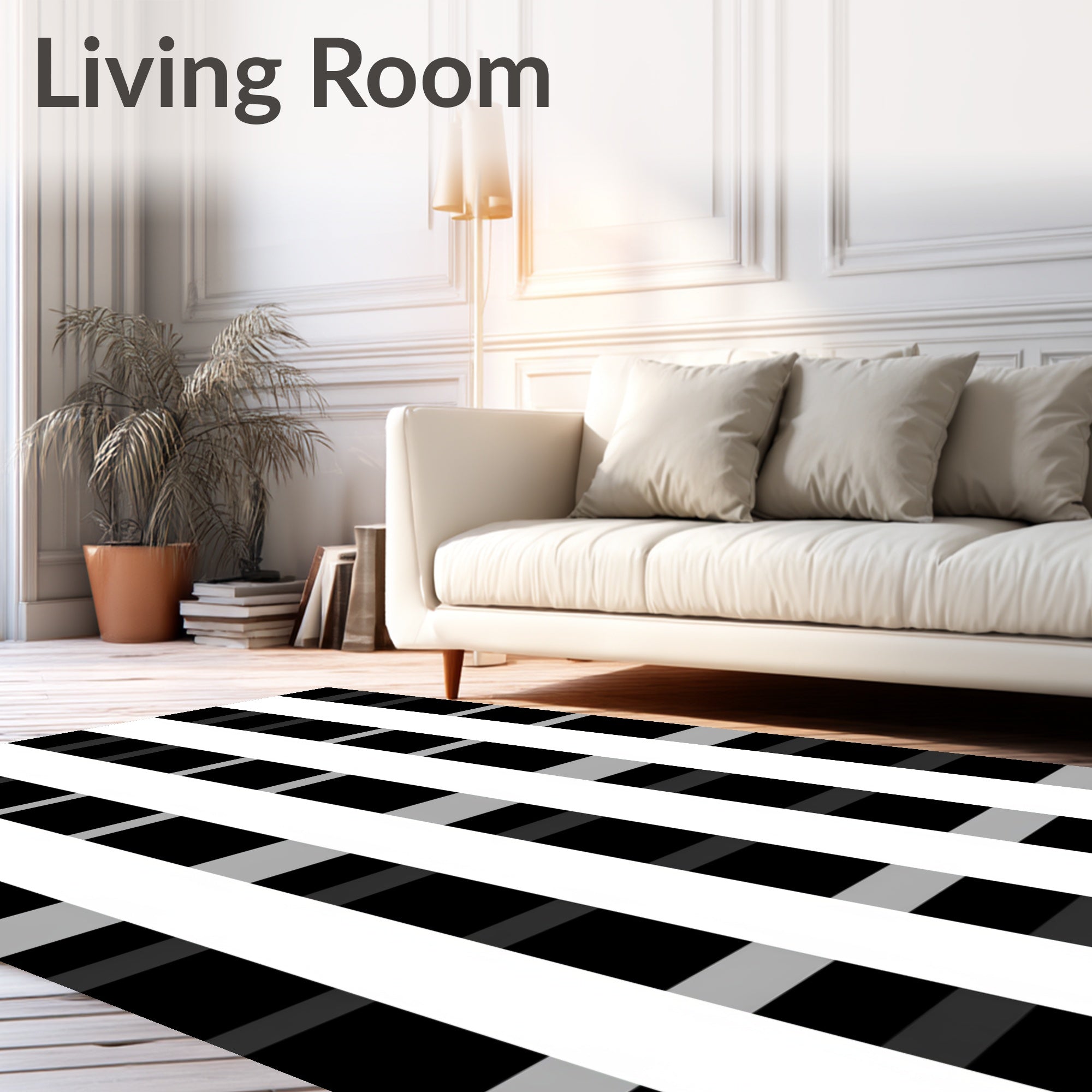 Minimalist Striped with Crisp Accents (White) - ODIKA