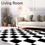 Yuletide Checkerboard Textile with Vintage Racing Flag Style(Black)