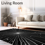 Abstract Constellation Burst Design Contemporary Artwork(Black)