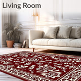 Snowflake with Intricate Crystal Design Non Slip(Maroon)