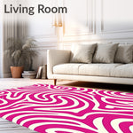 Elegant Swirl Cascade Plush Faux Fur Ultrasoft (Pink) - ODIKA