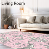 Classic Floral Damask Motif Enhanced by Subtle Pastel Filigree Detailing(Pink)