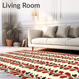 Enchanted Woodland Mosaic Featuring Interlocking Autumn Foliage(Red)